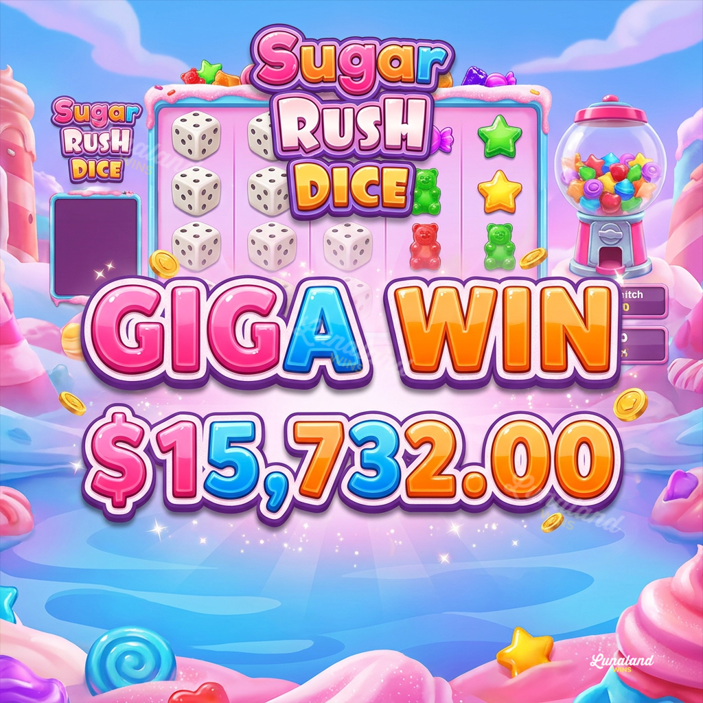 Player Turns $500 Bought Bonus Into $15,732 On Sugar Rush Dice